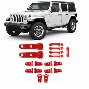Red Door And Hinge Covers Jeep Wrangler JL 4-Door